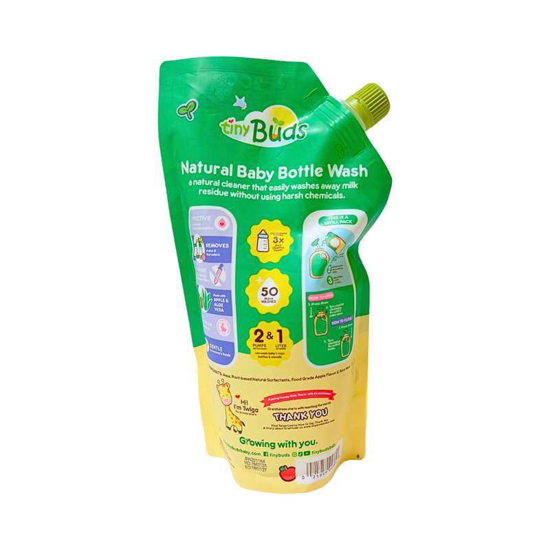 Tiny Buds Natural Baby Bottle Wash Refill 600ml