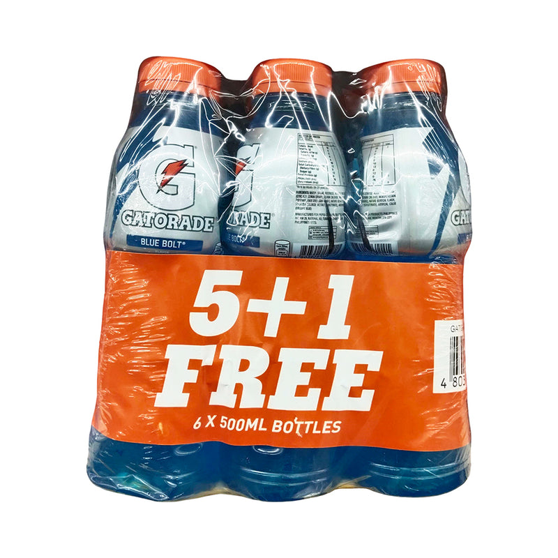 Gatorade Energy Drink Blue Bolt 500ml x 5's + 1