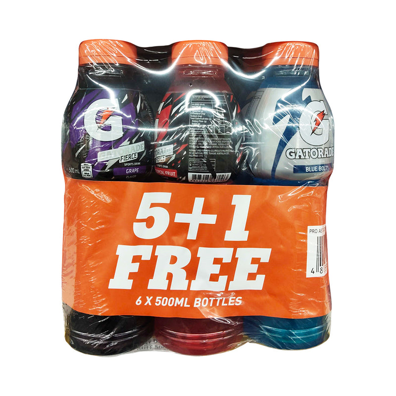 Gatorade Energy Drink Assorted 500ml x 5's + 1