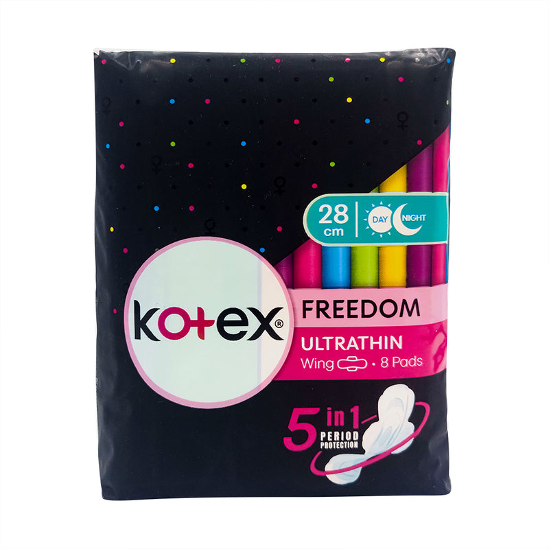 Kotex Freedom Ultrathin NApkin Day And Night With Wings 28cm 8 Pads