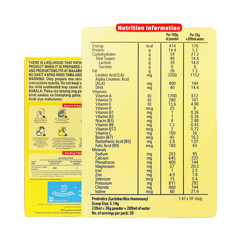 Nido Junior Milk Supplement 1-3 Years Old 750g