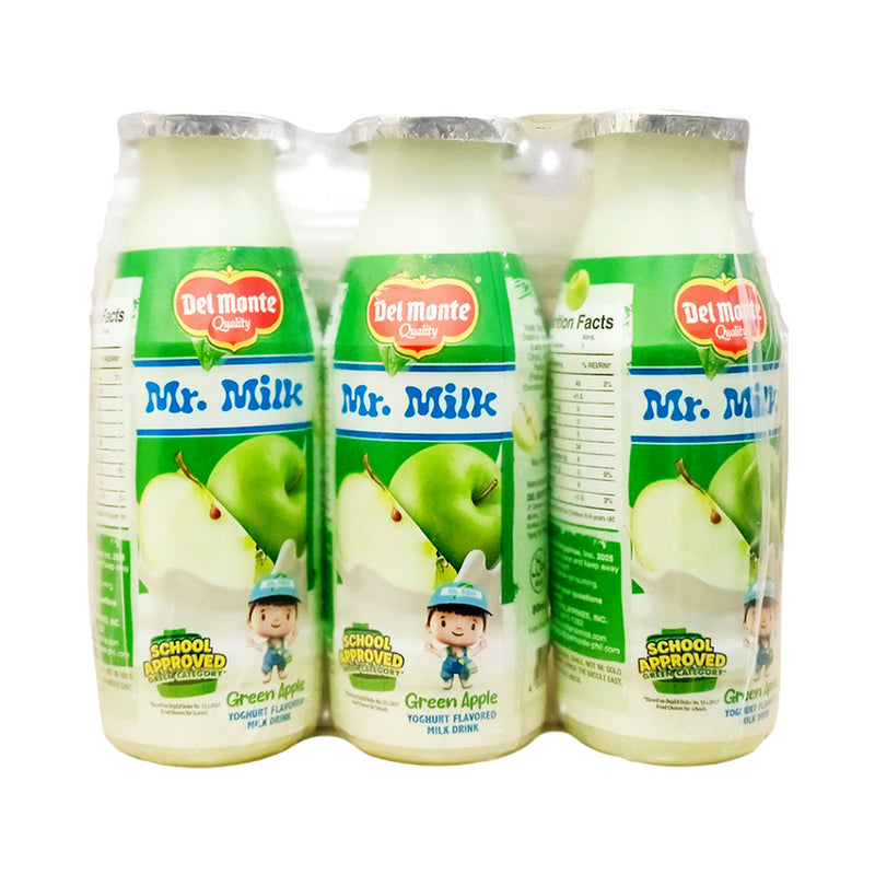 Del Monte Mr. Milk Yogurt Green Apple 80ml x 6's