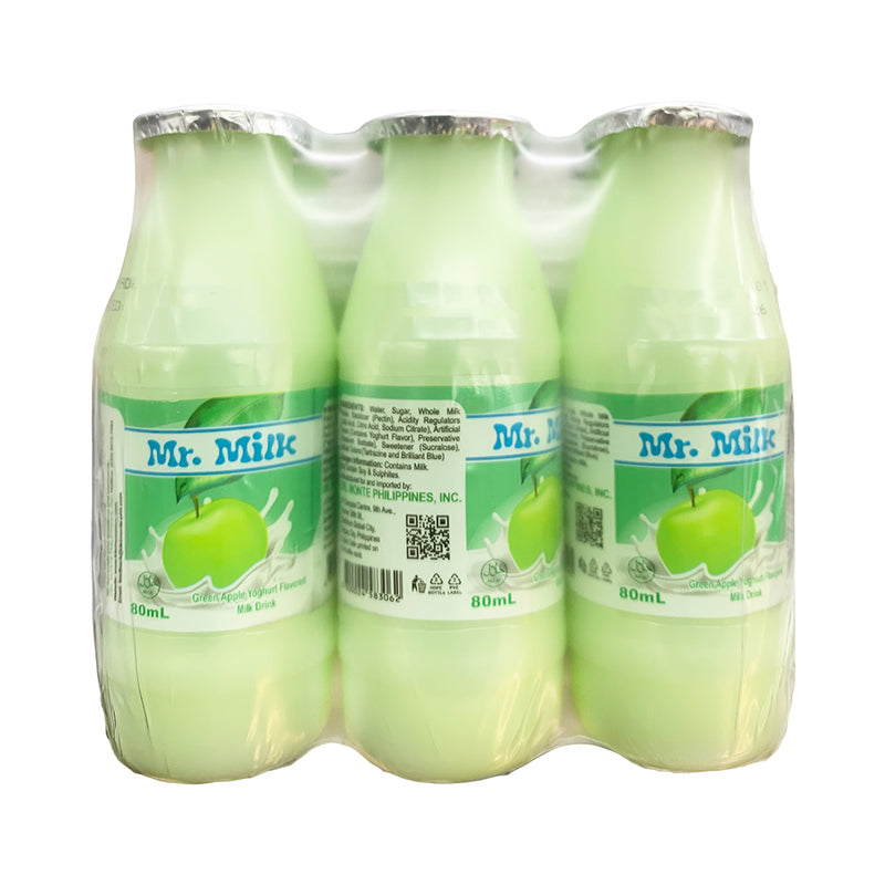 Del Monte Mr. Milk Yogurt Green Apple 80ml x 6's