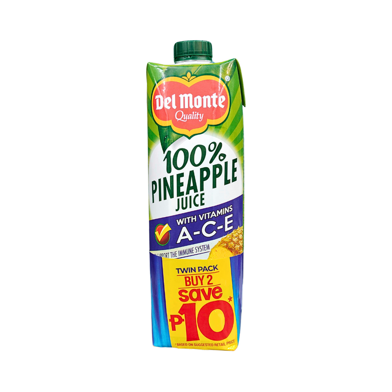 Del Monte 100% Pineapple Juice Ace Tetra 1L x 2's