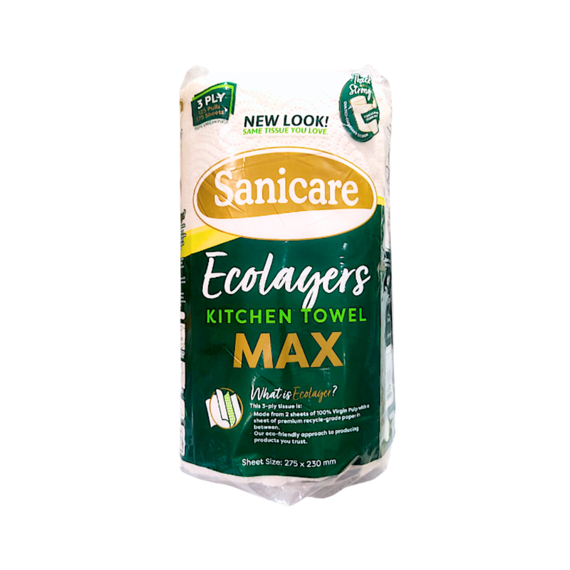 Sanicare Ecolayers Kitchen Towel Max 3 Ply 1 Roll