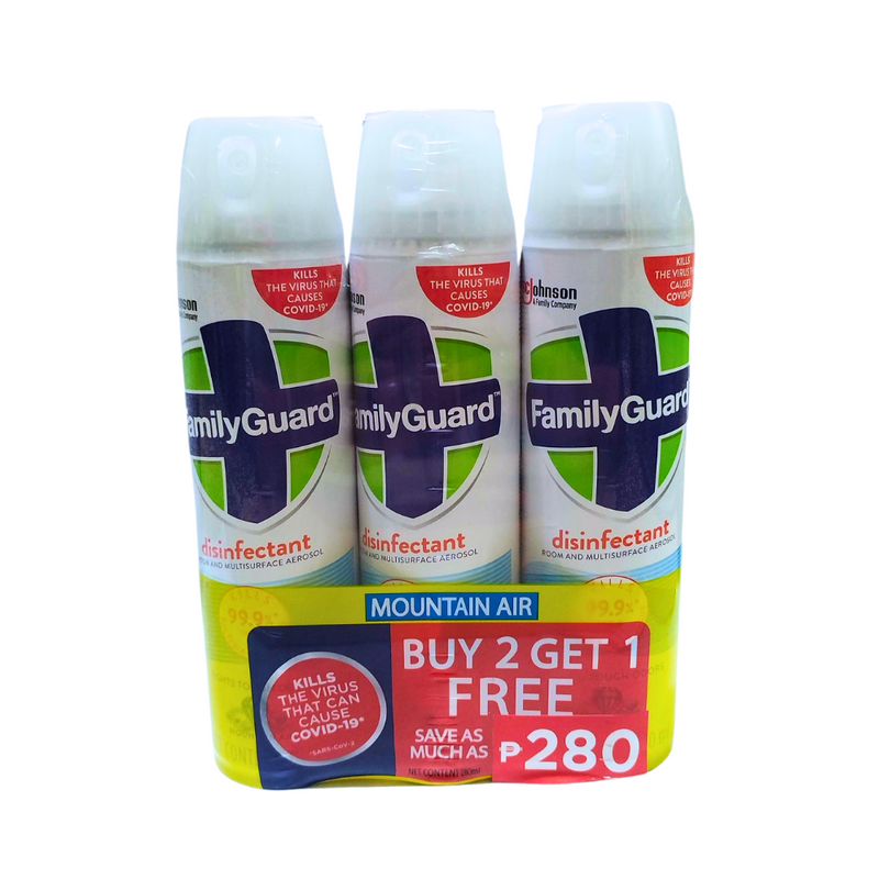 Family Guard Disinfectant Spray Mountain Air 280ml x 3's