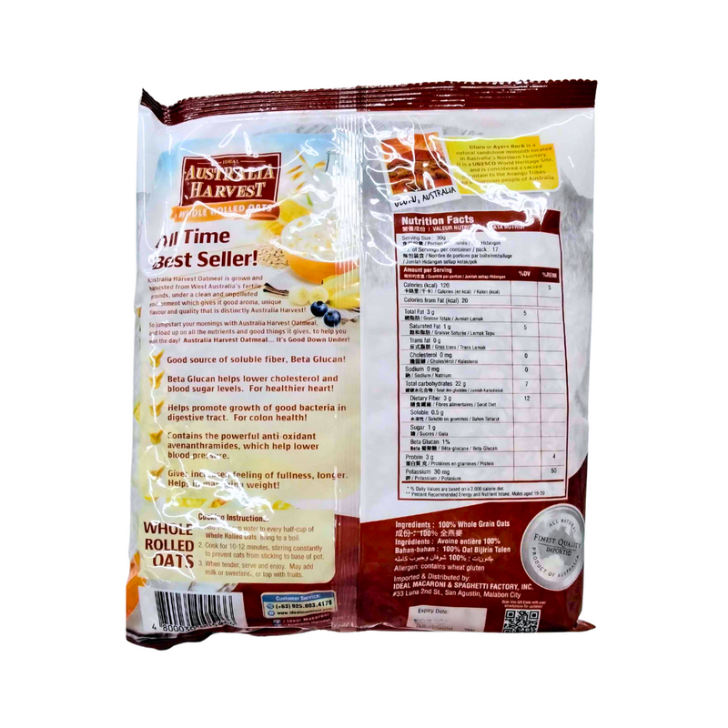 Ideal Australia Harvest Whole Rolled Oats 500g