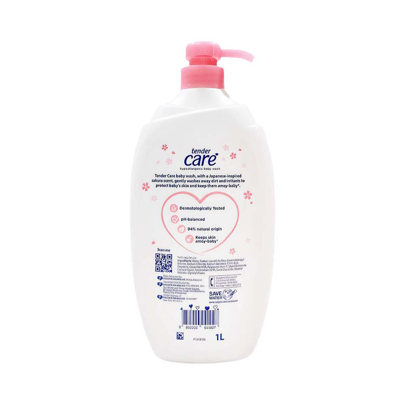 Tender Care Sakura Scent Baby Wash Pump 1L