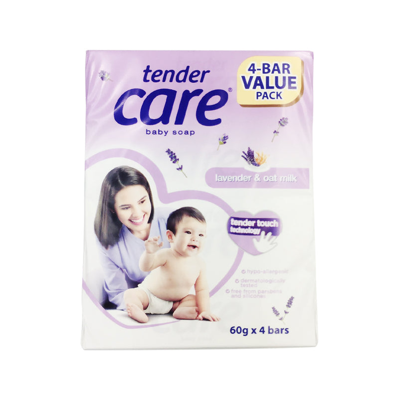 Tender Care Baby Soap Lavender And Oat Milk Value Pack 65g x 4's