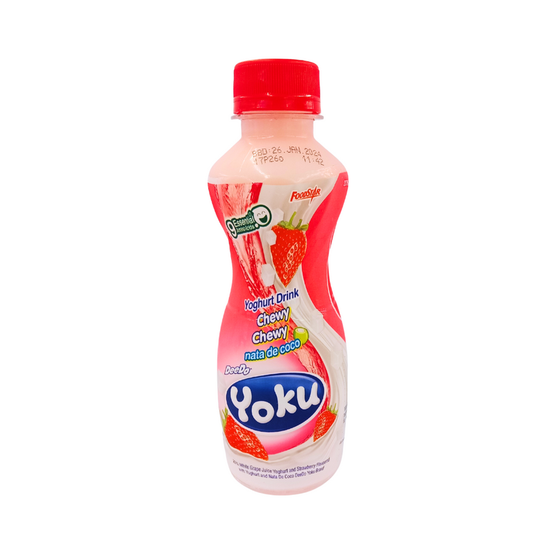 Yoku Yoghurt Drink With Nata de Coco Strawberry 230ml