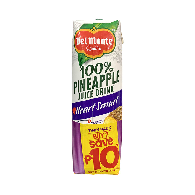 Del Monte Juice Heart Smart Pineapple Twin Tetra Pack 1L