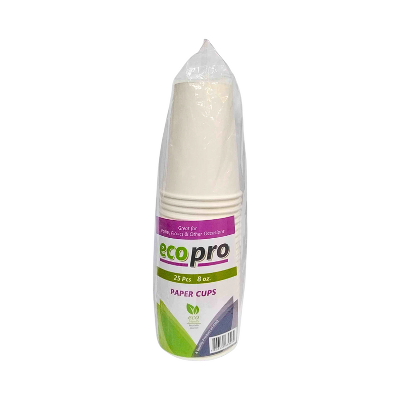 Ecopro Paper Cups 8oz 25's