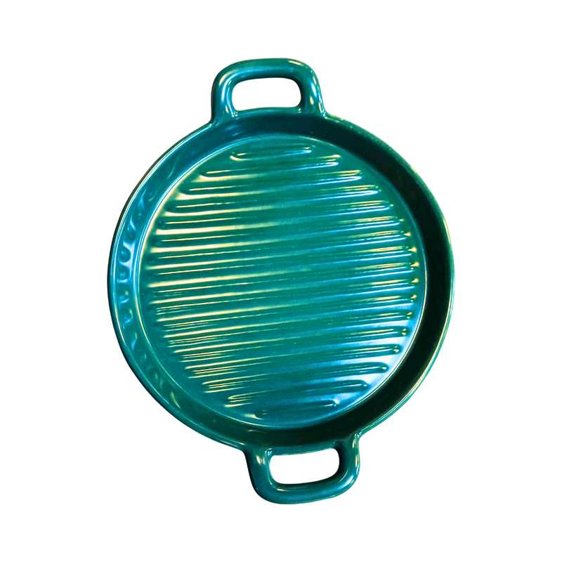 Ideal Living Grill Bakeware Green Round 8in