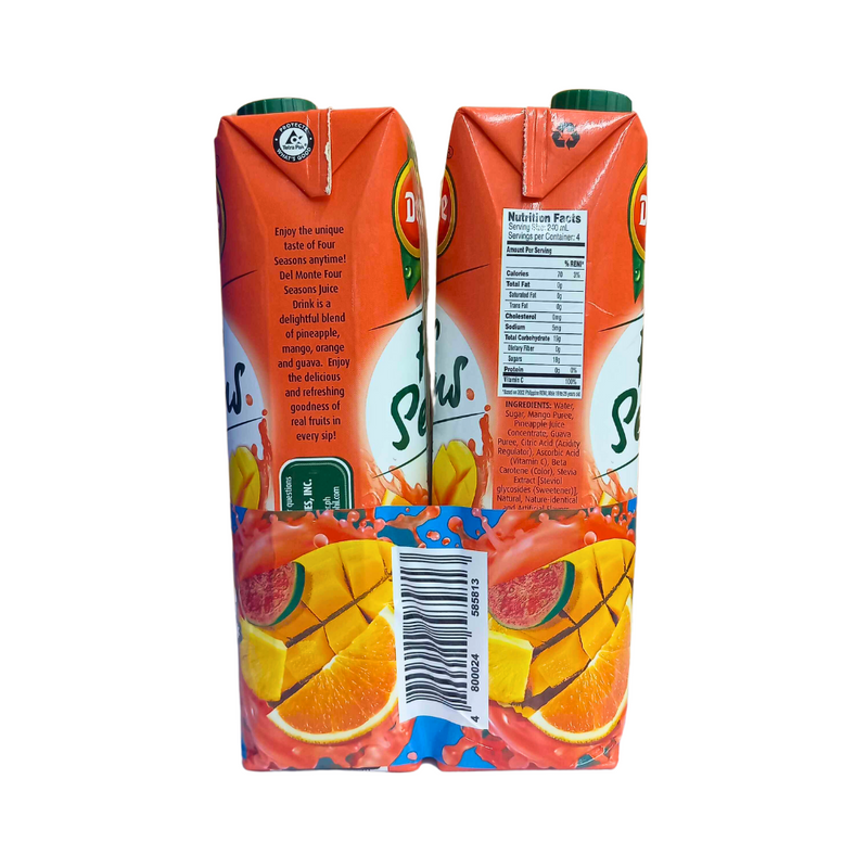 Del Monte Juice Drink Four Season Tetra 1L x 2’s