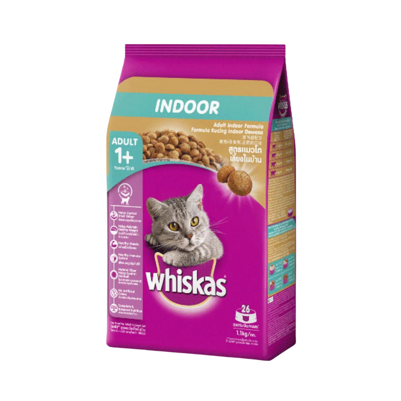 Whiskas Cat Food Adult Pockets Indoor 1.1kg