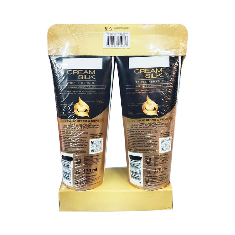 Creamsilk Triple Keratin Rescue Ultimate Repair And Shine 170ml x 2's