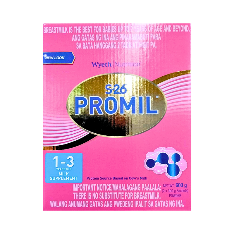 S-26 Promil Gold Three Milk Supplement 1-3yrs Old 600g