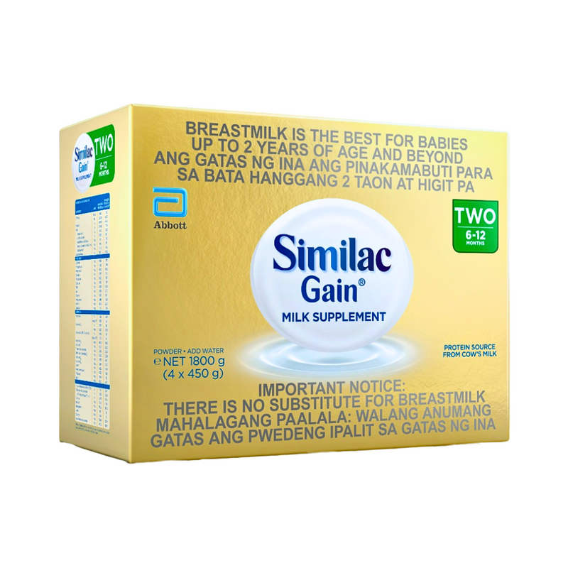 Similac Gain Two 5HMO Milk Supplement 6-12 Months 1800g