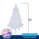 Ideal Living Needle Pine Christmas Tree White