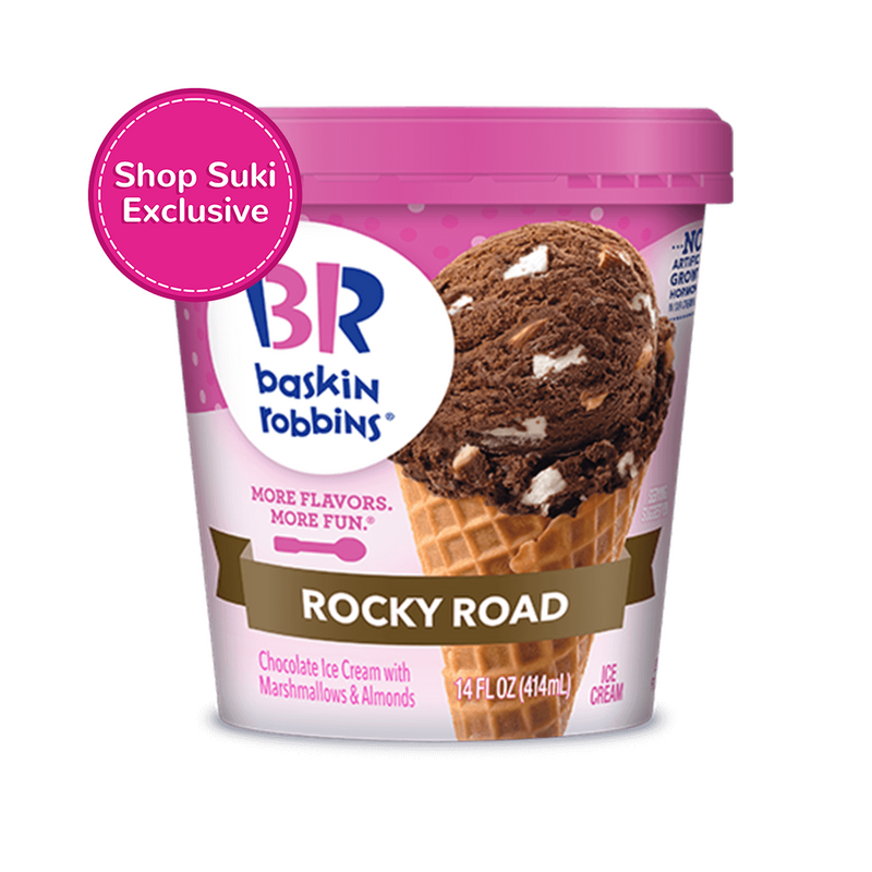 Baskin Robbins Rocky Road Chocolate Ice Cream With Marshmallow And Almonds 414ml