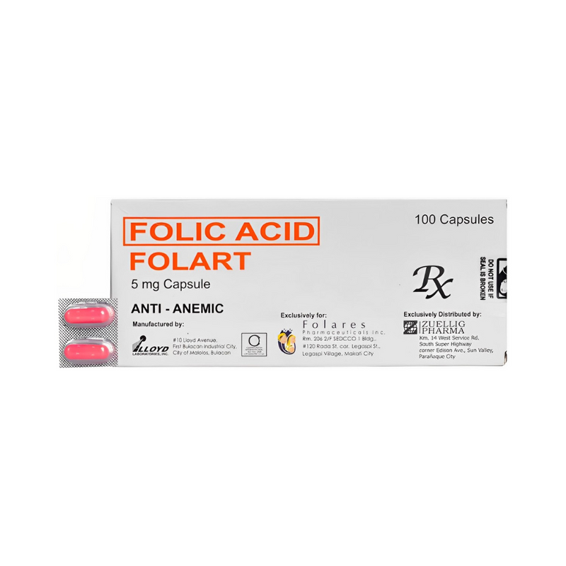 Folart Folic Acid 5mg Capsule