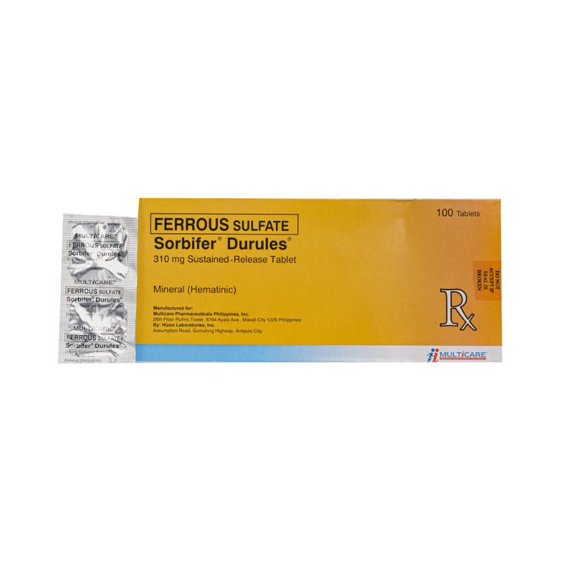 Sorbifer Durules Ferrous Sulfate 310mg Tablet