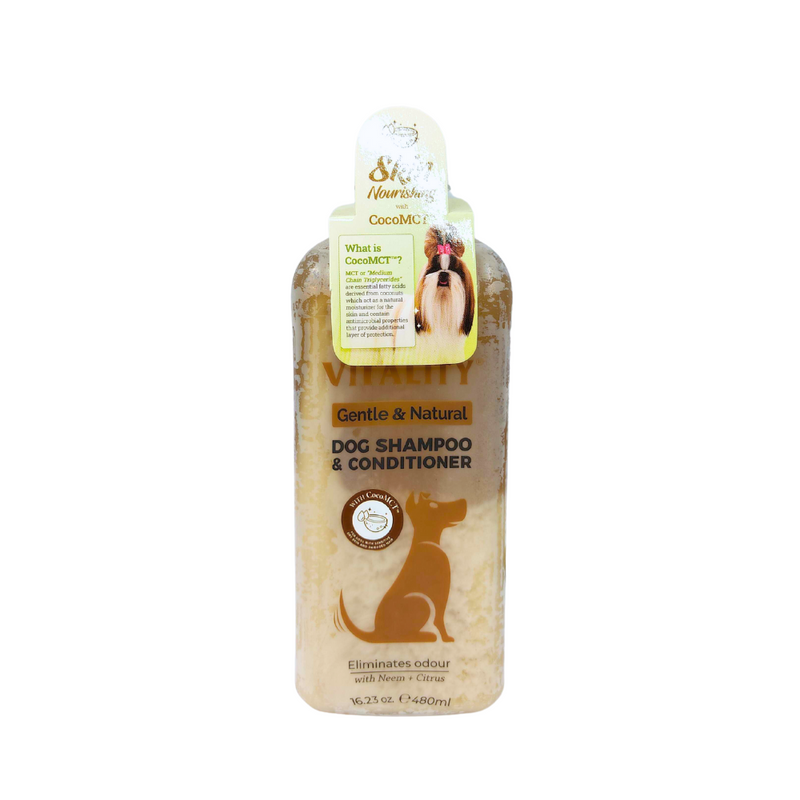 Vitality Dog Shampoo And Conditioner With Coco MCT 480ml