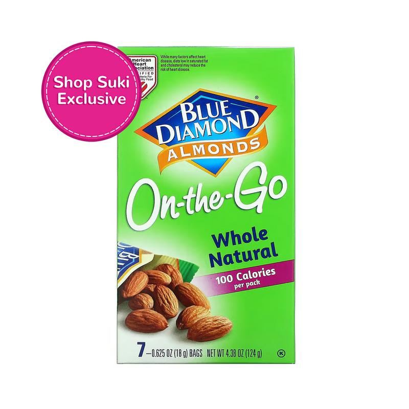 Blue Diamonnd Almonds On-The-Go Whole Natural 124g (4.38oz)