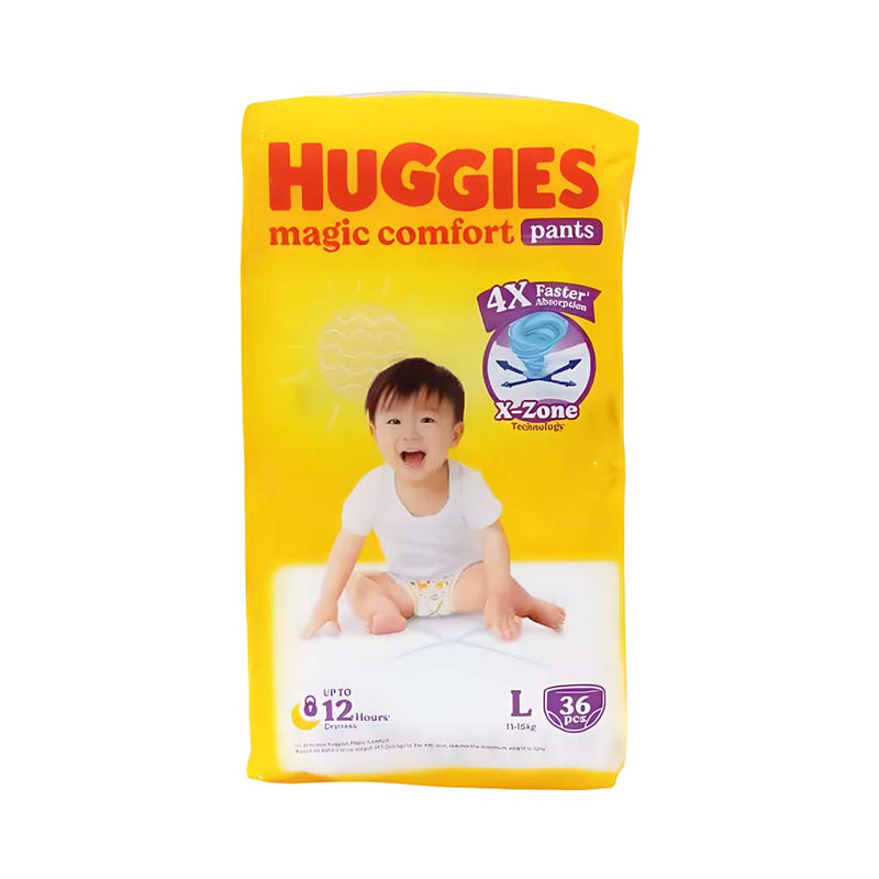 Huggies Magic Comfort Pants Large 33's + 3 Pads