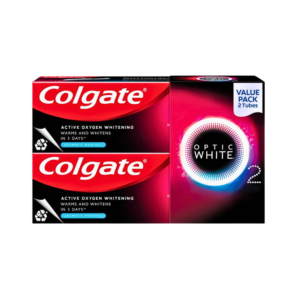 Colgate O2 Menthol Colgate Toothpaste Optic White 02 Aromatic Menthol Value Pack 85g
