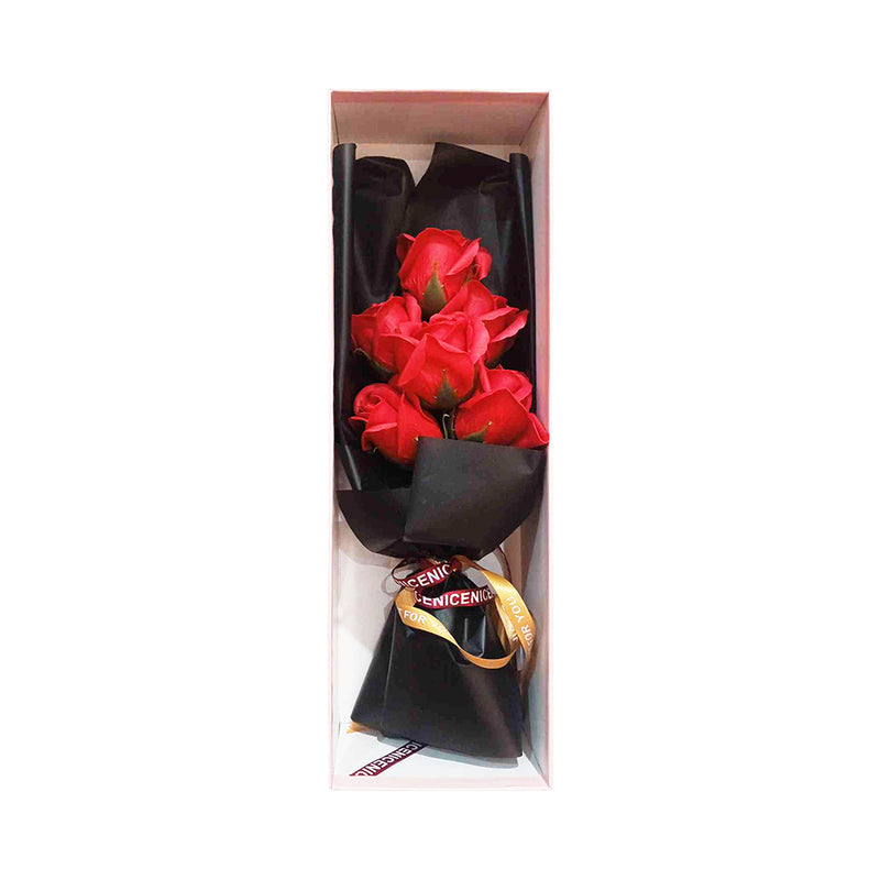 Ideal Living Rose Soap Bouquet In Gift Box 6's