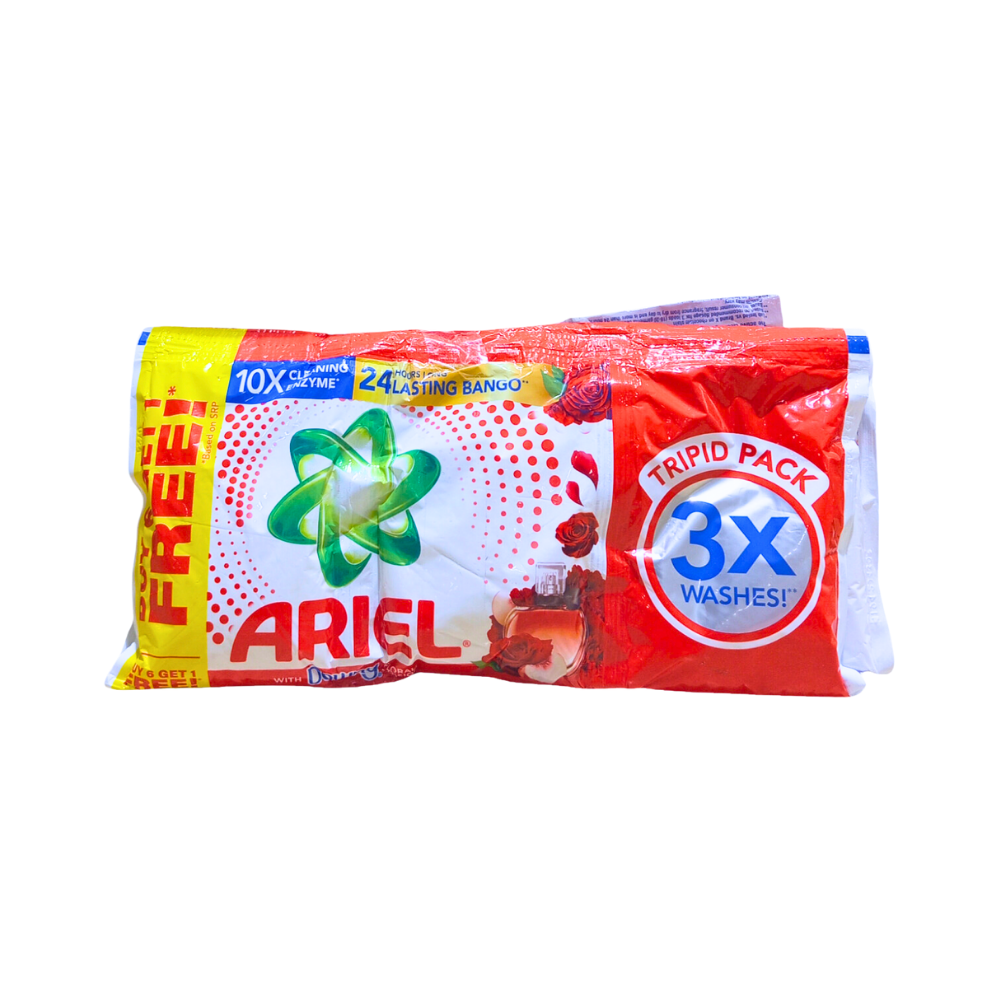 Ariel Powder Red Ariel Detergent Powder Tripid Pack Downy Floral Passion 87g 6's + 1