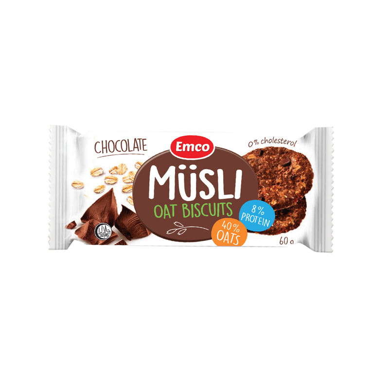 Emco Musli Chocolate Oat Biscuits 60g