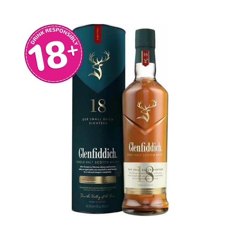 Glenfiddich 18 Years Old Single Malt Scotch Whisky 700ml