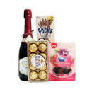 Sparkling Juice And Sweets Gift Basket
