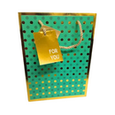 Hallmark Gift Bag Hmk Pb Anyday Polka Dots Aqua Blue Small