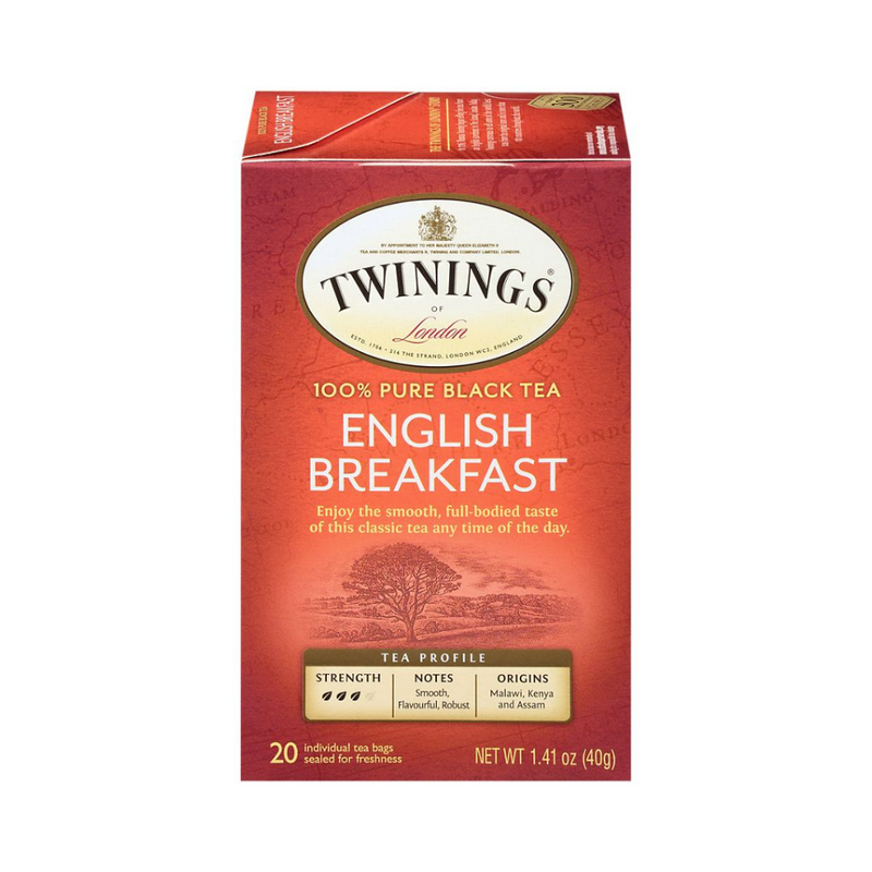 Twinings English Breakfast Pure Black Tea 40g x 20's