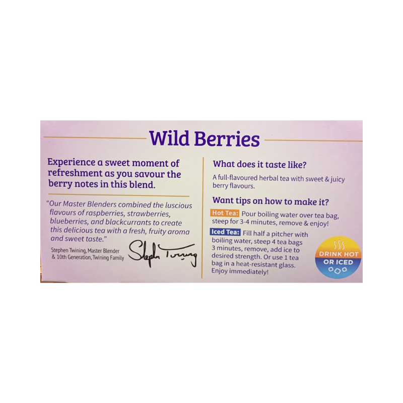 Twinings Herbal Tea Wild Berries 40g x 20's