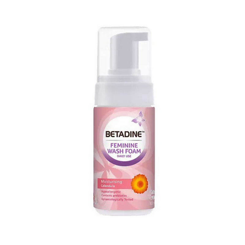 Betadine Feminine Wash Foam Moisturising Calendula 100ml