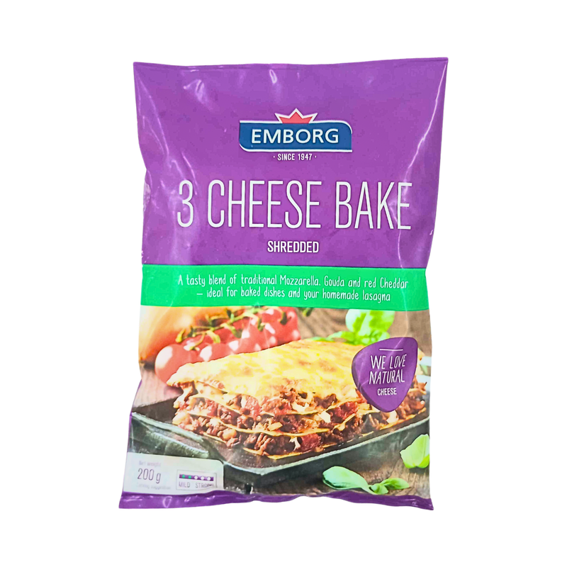 Emborg 3 Cheese Bake Shredded 200g