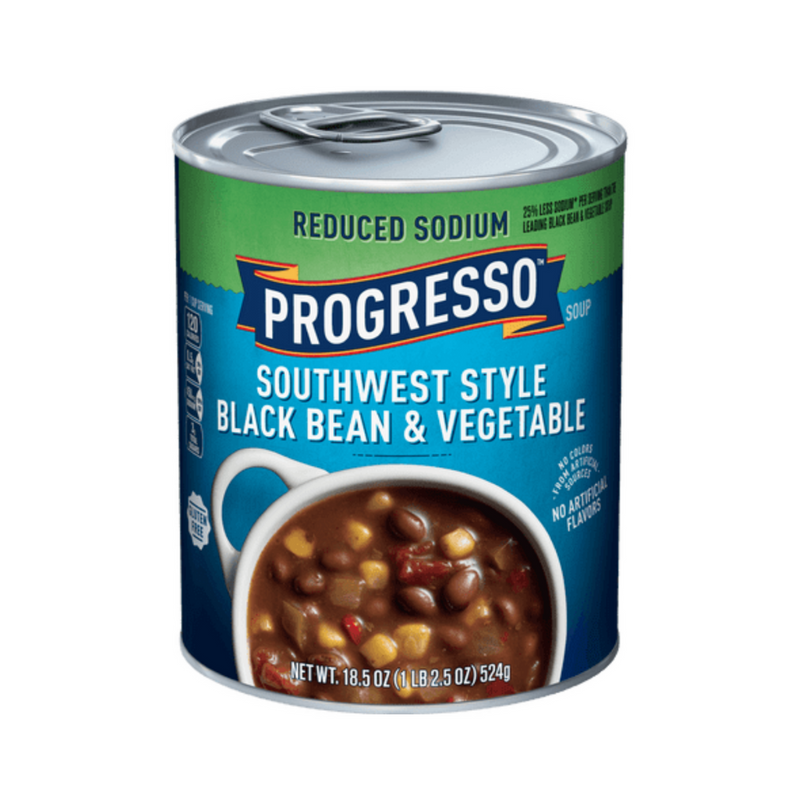 Progresso Reduced Sodium Southwest Style Black Bean And Vegetable 524g