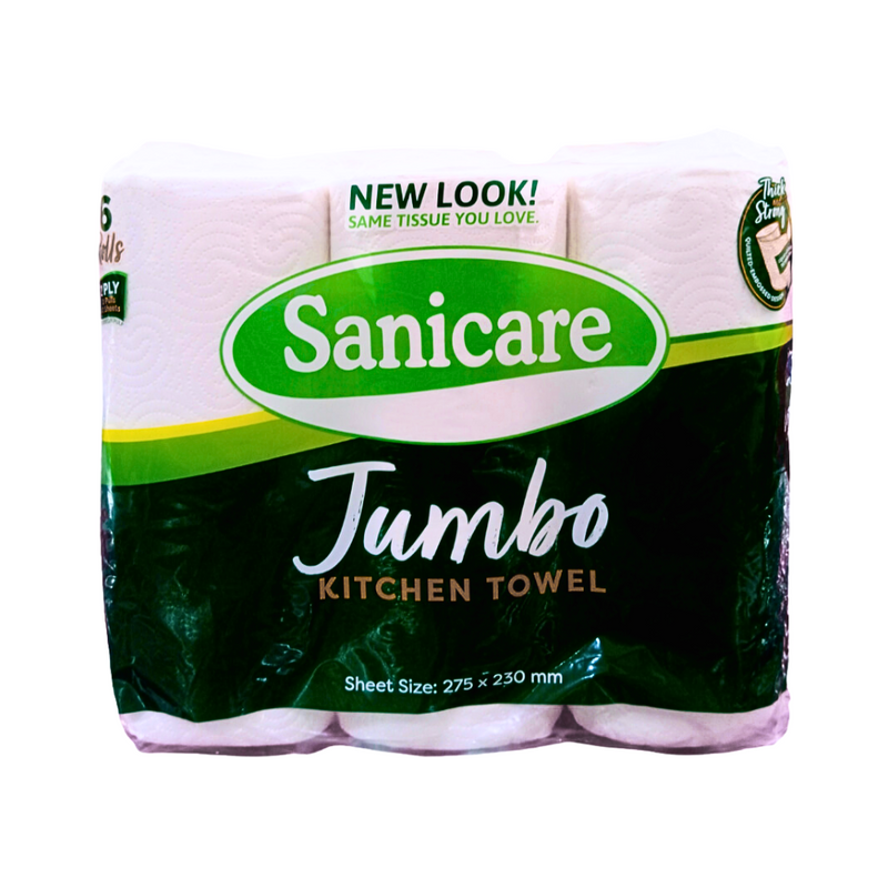 Sanicare Kitchen Towel Jumbo 2Ply 70 Pulls 6 Rolls