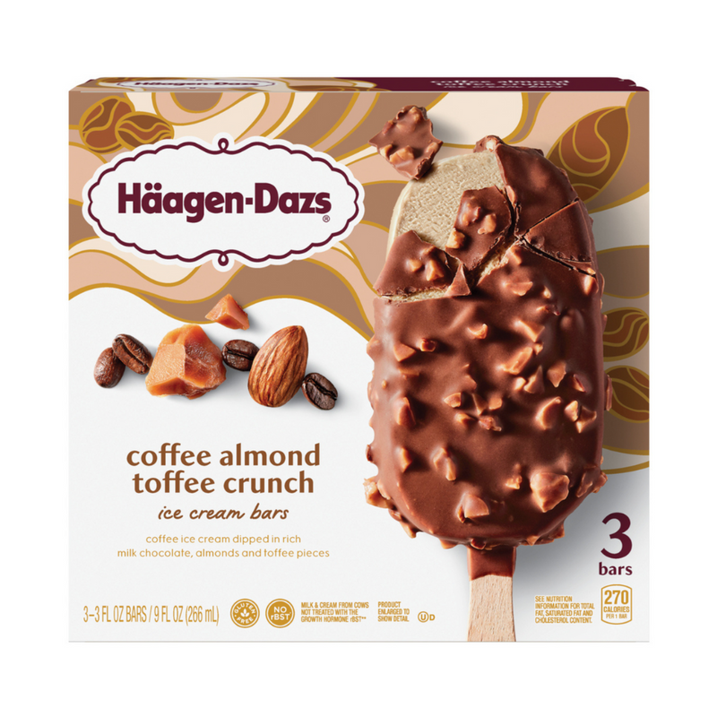 Haagen-Dazs Coffee Almond Toffee Crunch Ice Cream Bar 3's