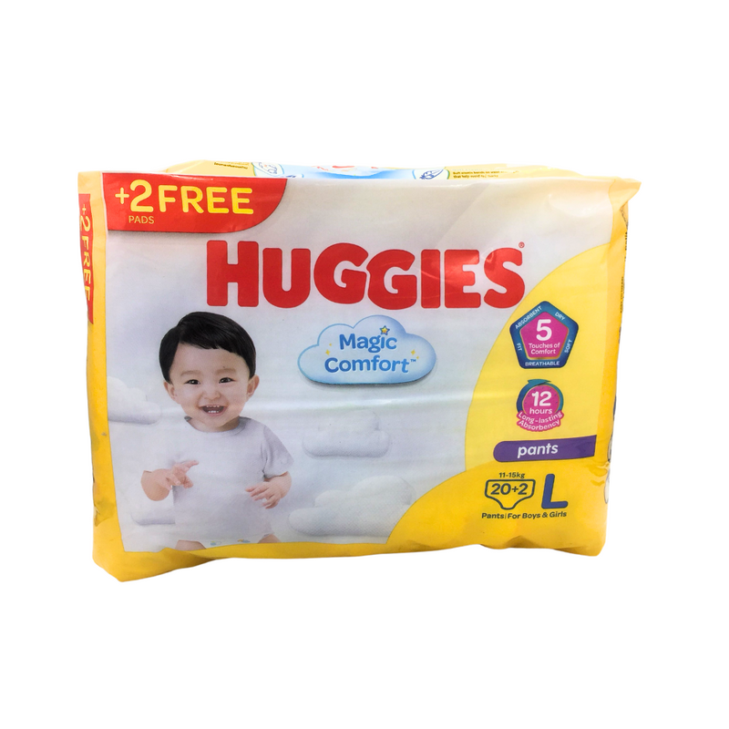 Huggies Diaper Pants Magic Comfort Large 20 + 2 Pads Free