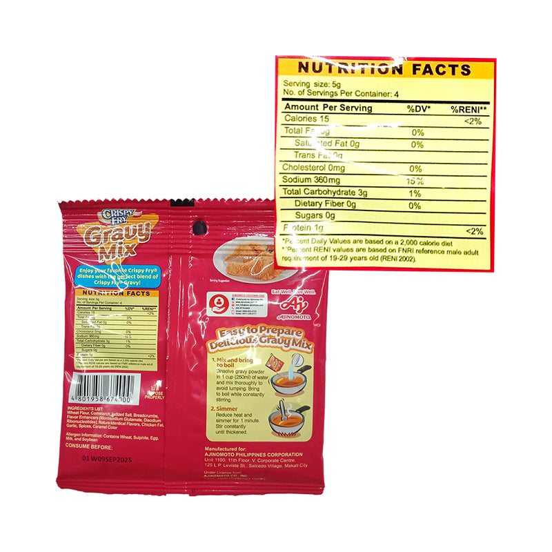 Ajinomoto Crispy Fry Gravy Mix 20g