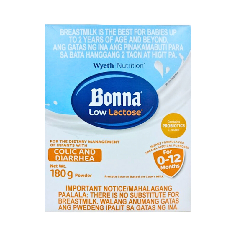 Bonna Low Lactose Powdered Milk Drink 0-12 Months 180g