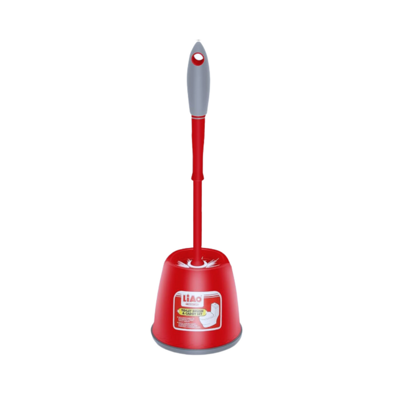 Liao Toilet Brush With Holder Red