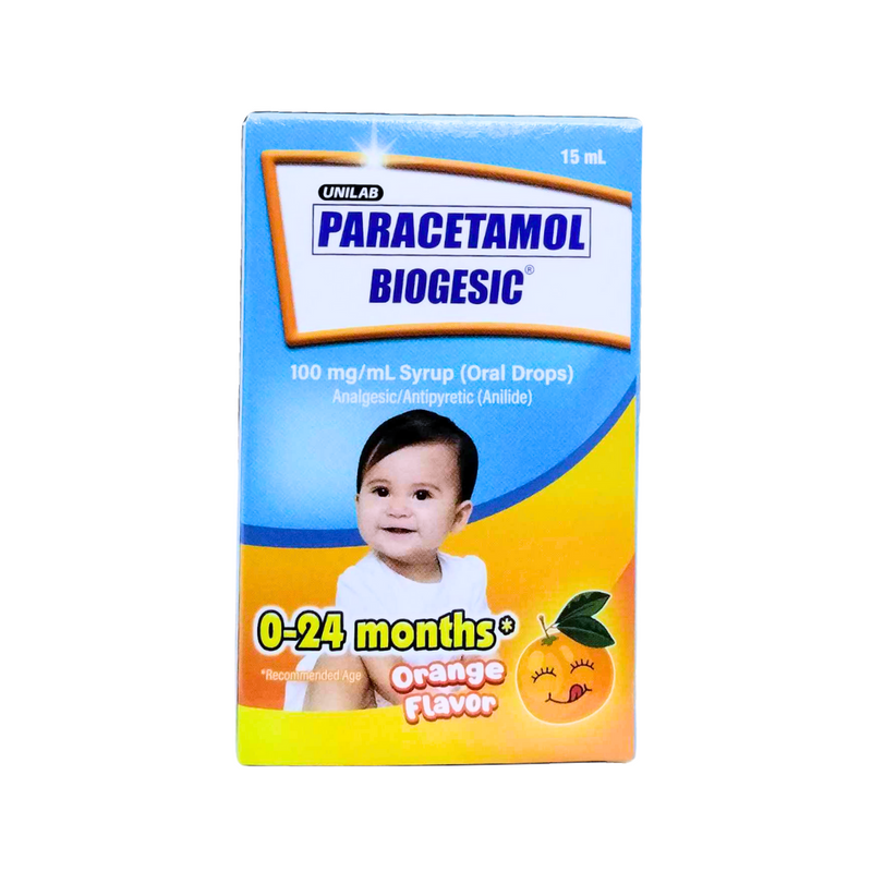 Biogesic 100mg/ml Syrup Oral Drops 15ml