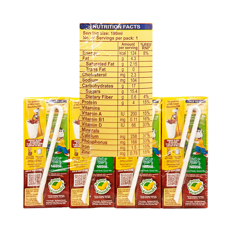 Nestle Chuckie Chocolate Milk Drink 180ml x 4's