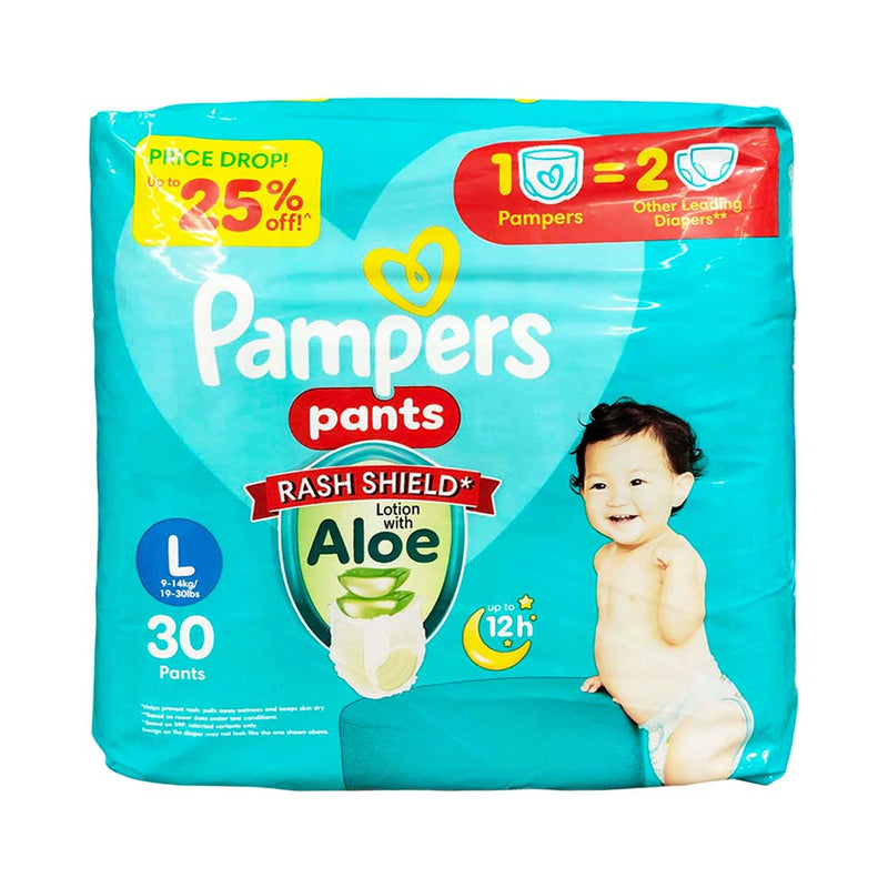 Pampers Pants Rash Shield Lotion With Aloe Large 30’s